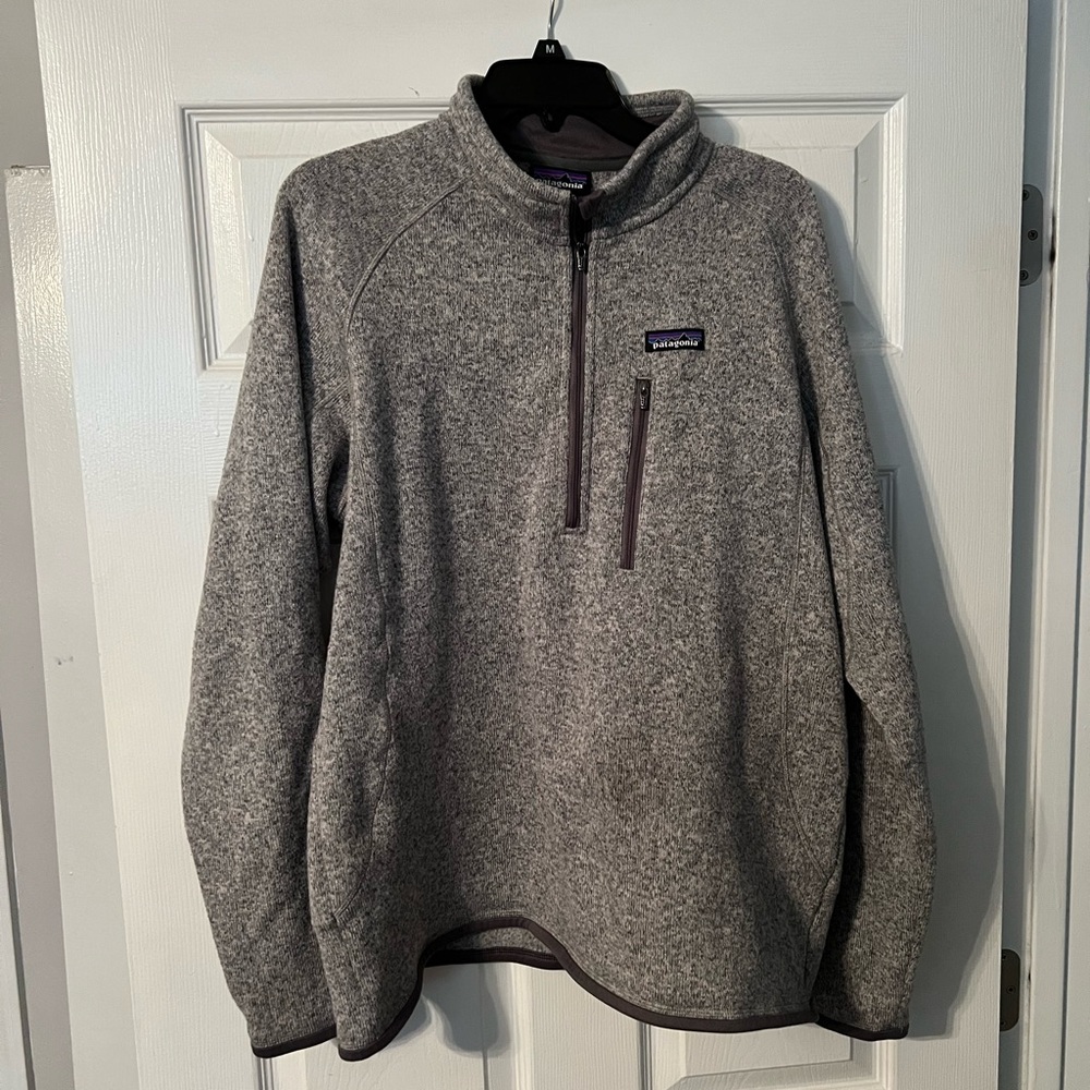 Patagonia Men’s Better Sweater Size L 1/4 Zip Pullover in Stonewash